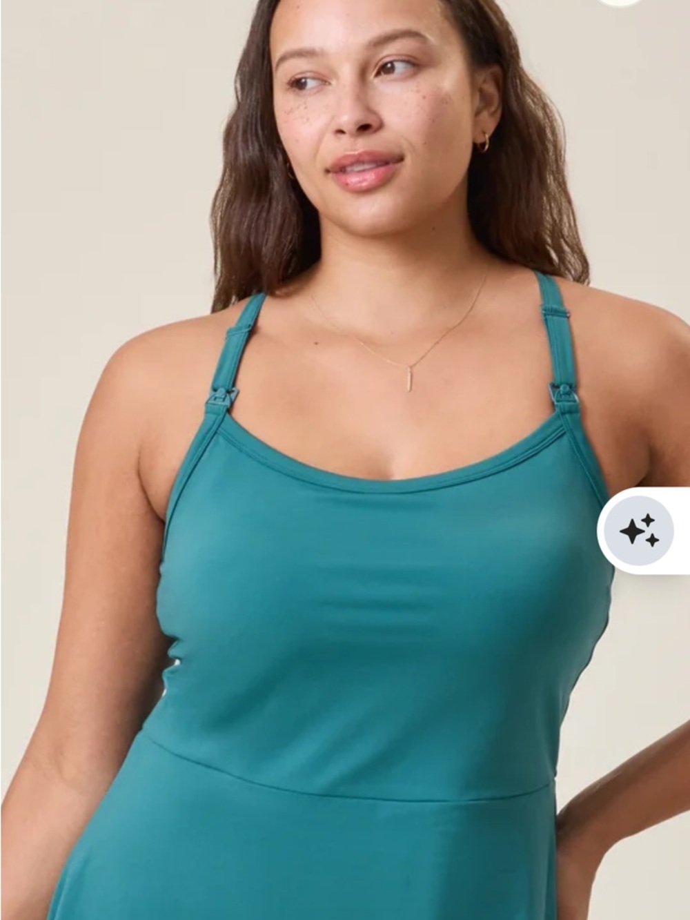 Kindred Bravely Teal Nursing Fitness Dress and Matching Shorts